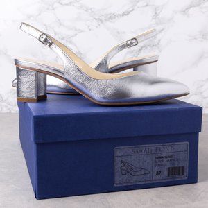 Sarah Flint Emma Sling Silver Nappa Leather, 37.